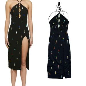 Marshall Columbia $2,600 crepe hand beaded dress